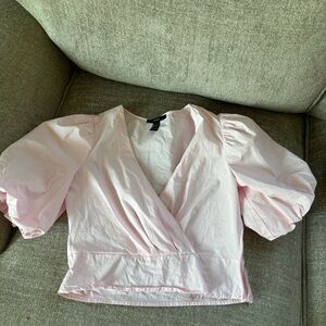 Light pink puff sleeve top